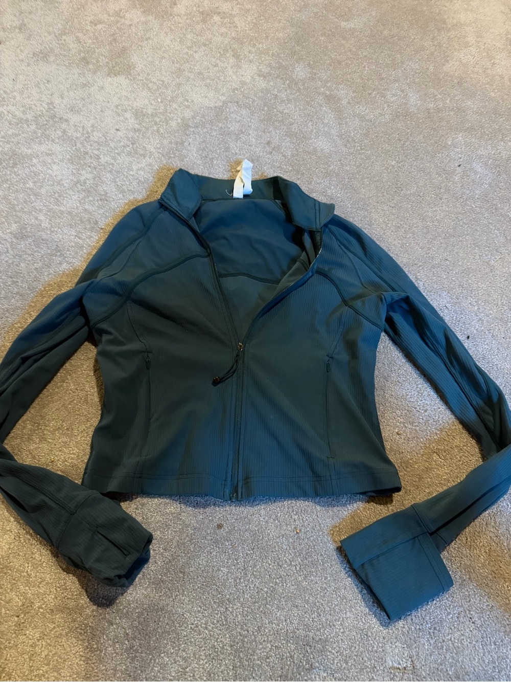 lululemon athletica Women's Teal Zip-Front Athletic Bomber